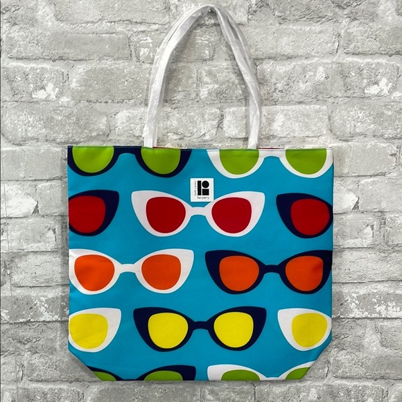Estee Lauder X Lisa Perry Colorful Sunglasses Tote Bag - Picture 1 of 5